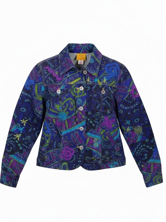 Ruby Rd. Jackets & Blazers - Rudy Rd Petite Women’s “Hearts Of Palm” Denim Jacket NWOT.  Size 6 Petite.